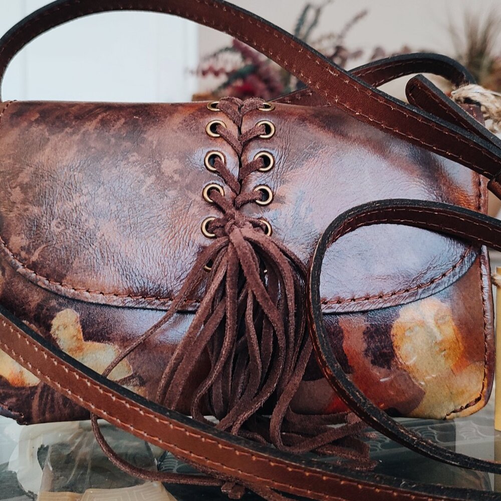 Patricia Nash Italian Leather Crossbody Handbag Clutch collection (limited )